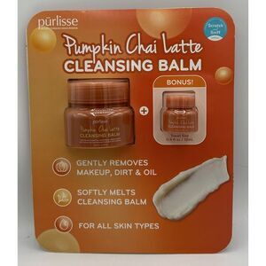 Purlisse Pumpkin Chai Latte‎ Cleansing Balm 3.4oz Plus Bonus Travel Size NEW